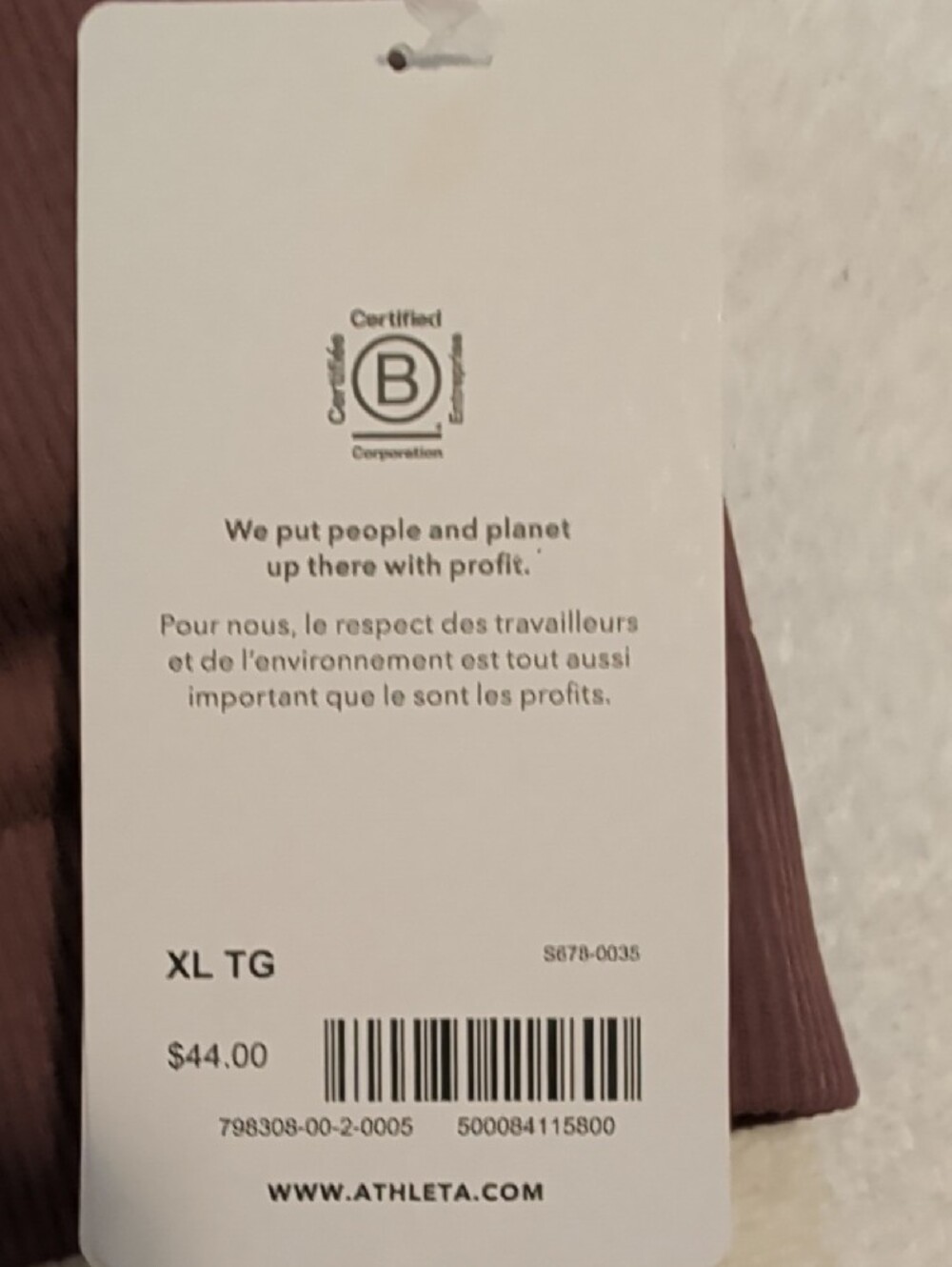 Athleta Ribbed Aurora Scoop Bra D-DD Racerback Tawney Rose Mauve Purple - Picture 4 of 7